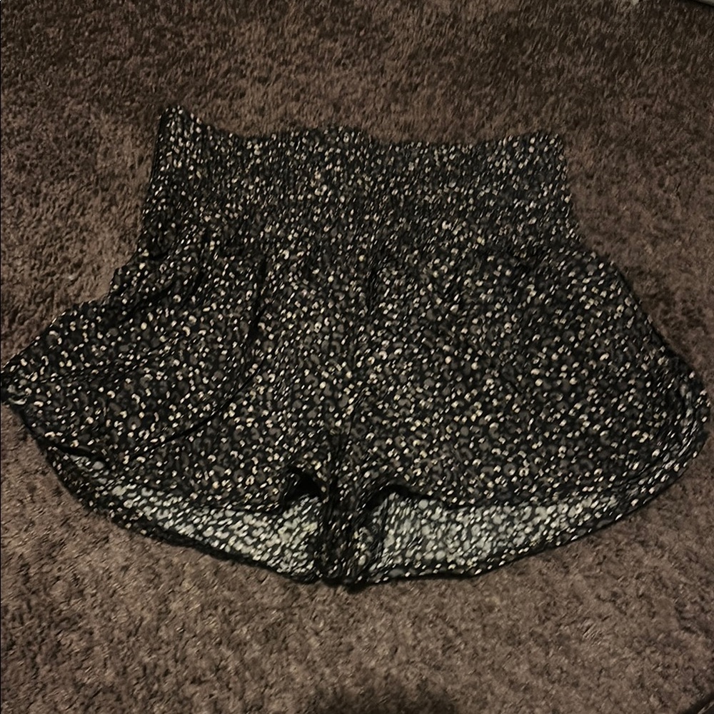 Free People Black and White Athletic Shorts